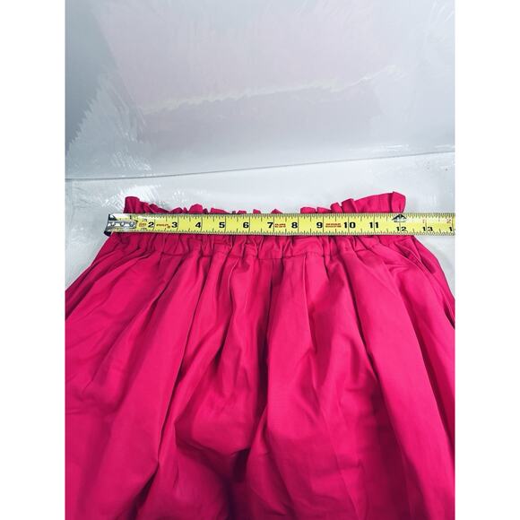 Suno Women’s Size 2 Mini Skirt Paper bag Poplin Layered Fushia Pink Doll Party - Picture 7 of 7